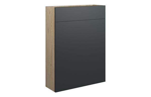 Clarence 600mm Slim WC Unit - Matt Graphite Grey (Oak Cab)